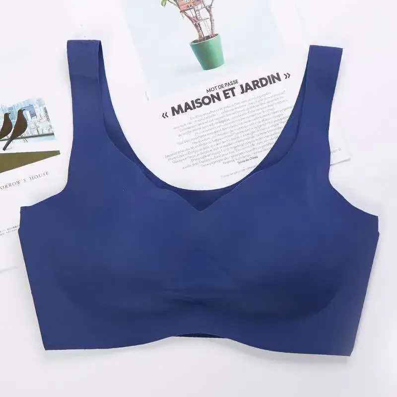 Ice Silk U-Shaped Back Bra for Women, Anti-Sagging, Breathable Sleep Vest Style - Image 4