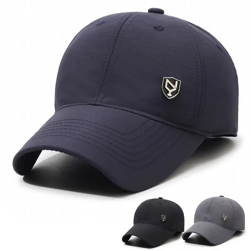 Navy Blue Fleece Baseball Cap for Men Winter Warm - Image 4