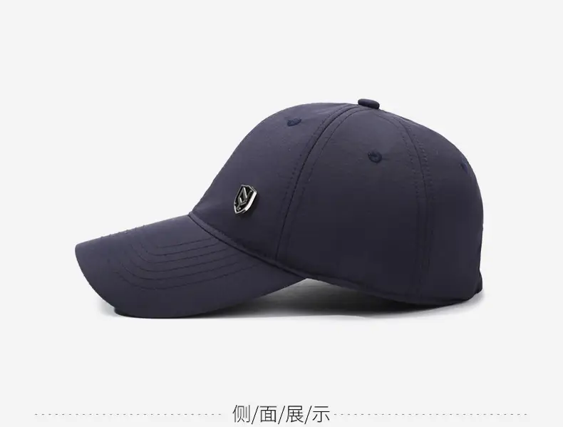 Navy Blue Fleece Baseball Cap for Men Winter Warm — feature 10