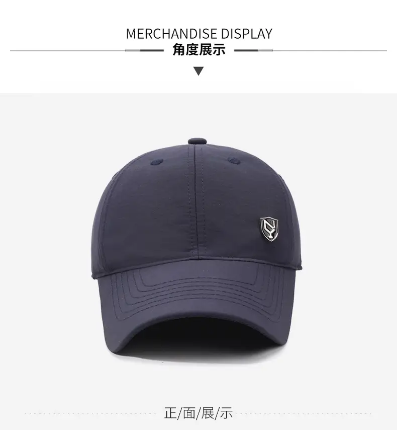 Navy Blue Fleece Baseball Cap for Men Winter Warm — feature 8