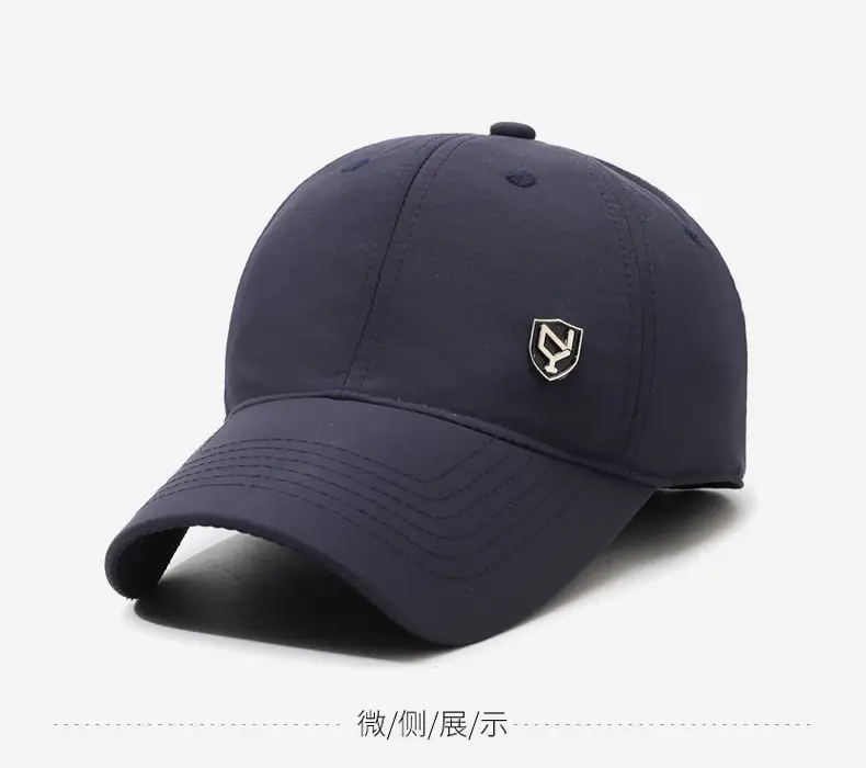 Navy Blue Fleece Baseball Cap for Men Winter Warm — feature 9