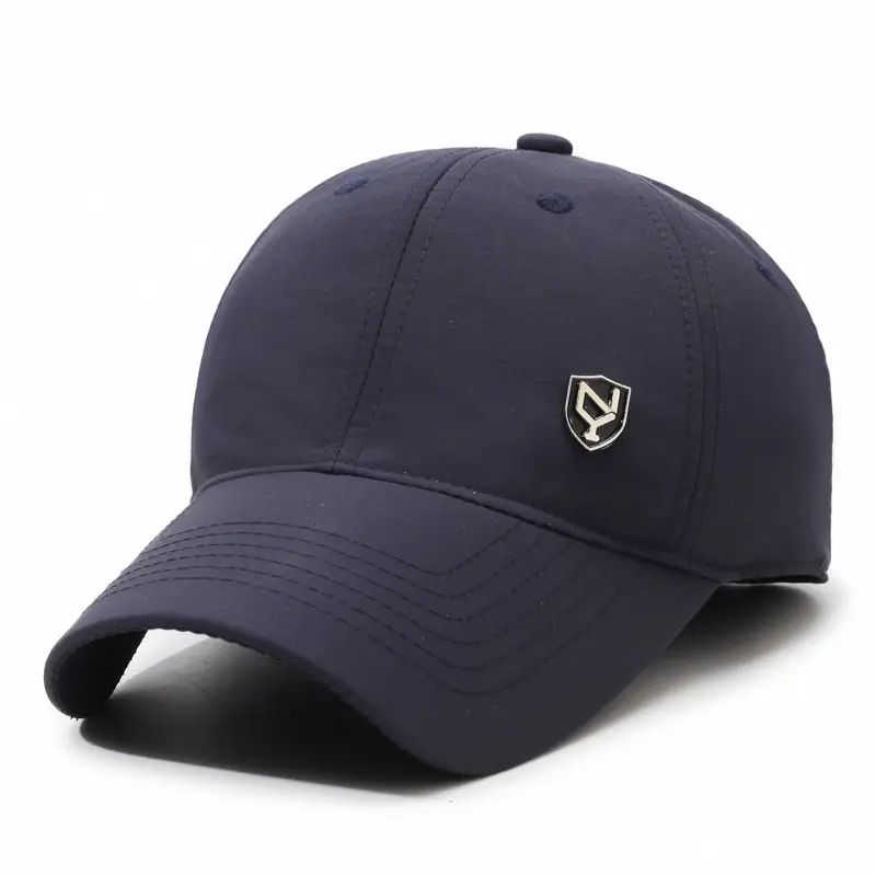 Navy Blue Fleece Baseball Cap for Men Winter Warm - Image 2