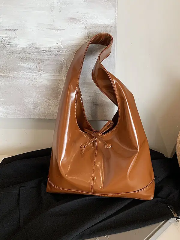 Women Vintage Brown Leather Tote Bag Large Capacity Winter New - Image 6