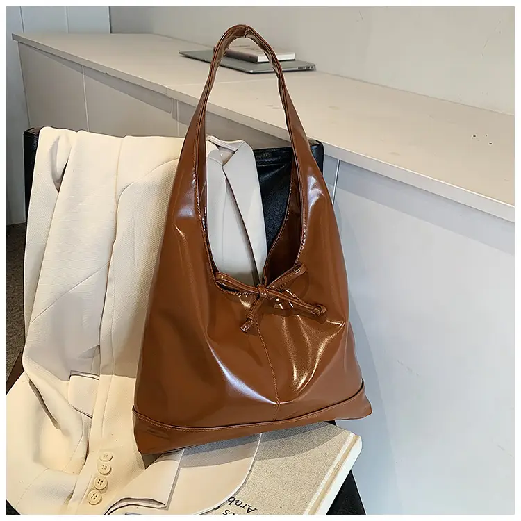 Women Vintage Brown Leather Tote Bag Large Capacity Winter New β feature 27