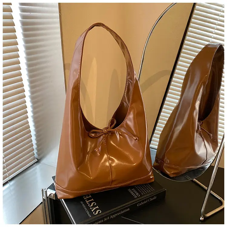 Women Vintage Brown Leather Tote Bag Large Capacity Winter New β feature 41