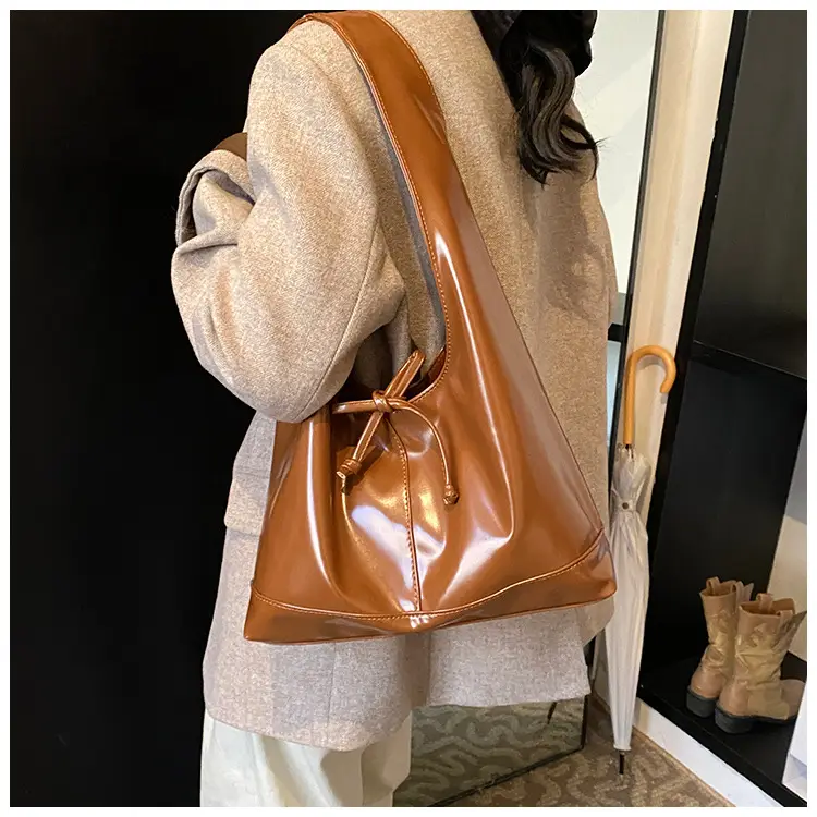 Women Vintage Brown Leather Tote Bag Large Capacity Winter New β feature 6