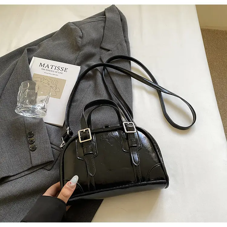 Trendy Women's Melard Shoulder Crossbody Bag with Cute Toy Hook - Image 5