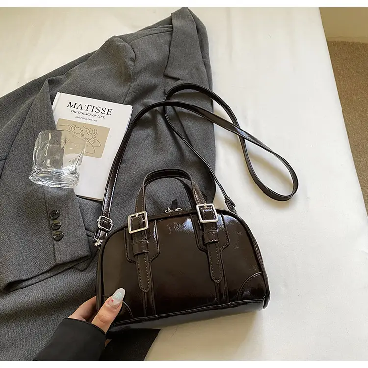 Trendy Women's Melard Shoulder Crossbody Bag with Cute Toy Hook - Image 7