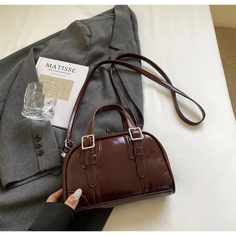 Trendy Women's Melard Shoulder Crossbody Bag with Cute Toy Hook - Image 8