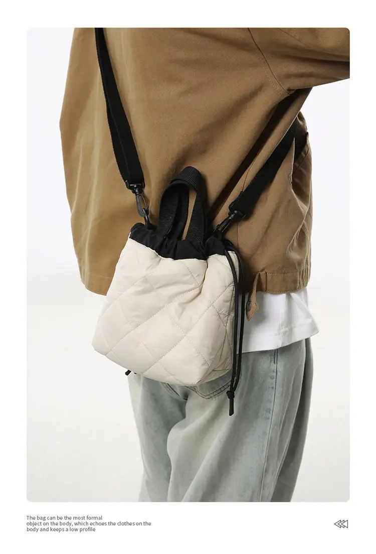 Advanced Autumn Winter New Crossbody Bag Thickened Rhombic Embroidery Shoulder Bag â feature 10
