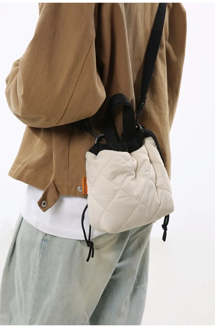 Advanced Autumn Winter New Crossbody Bag Thickened Rhombic Embroidery Shoulder Bag â feature 12