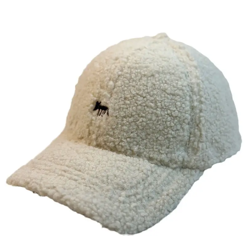 Grey Fleece Baseball Cap with Small Fox Embroidery - Image 11