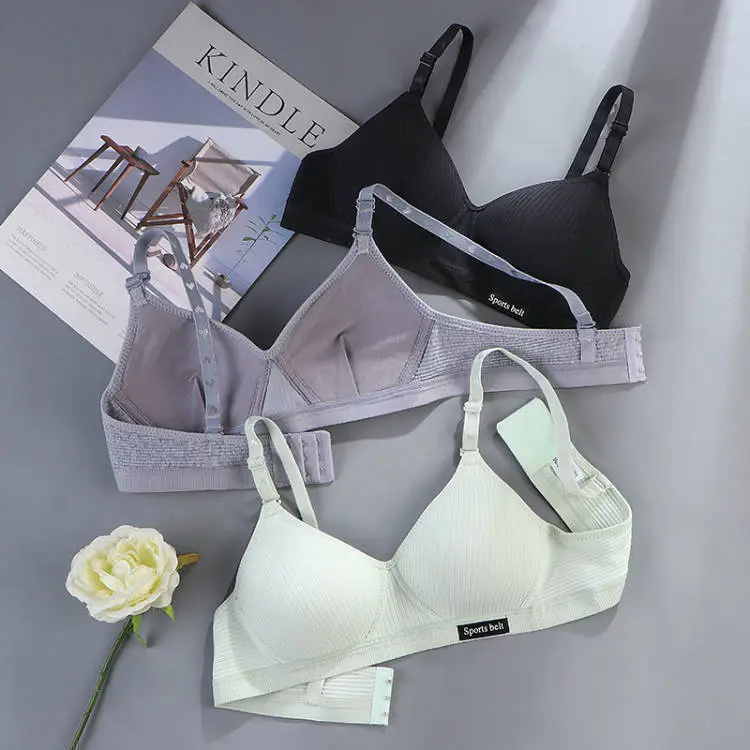 Comfortable Seamless Underwear for Girls in Their Developmental Stage, High School Students, Small Busts, Push-Up, No Underwire Bra, Thin Style