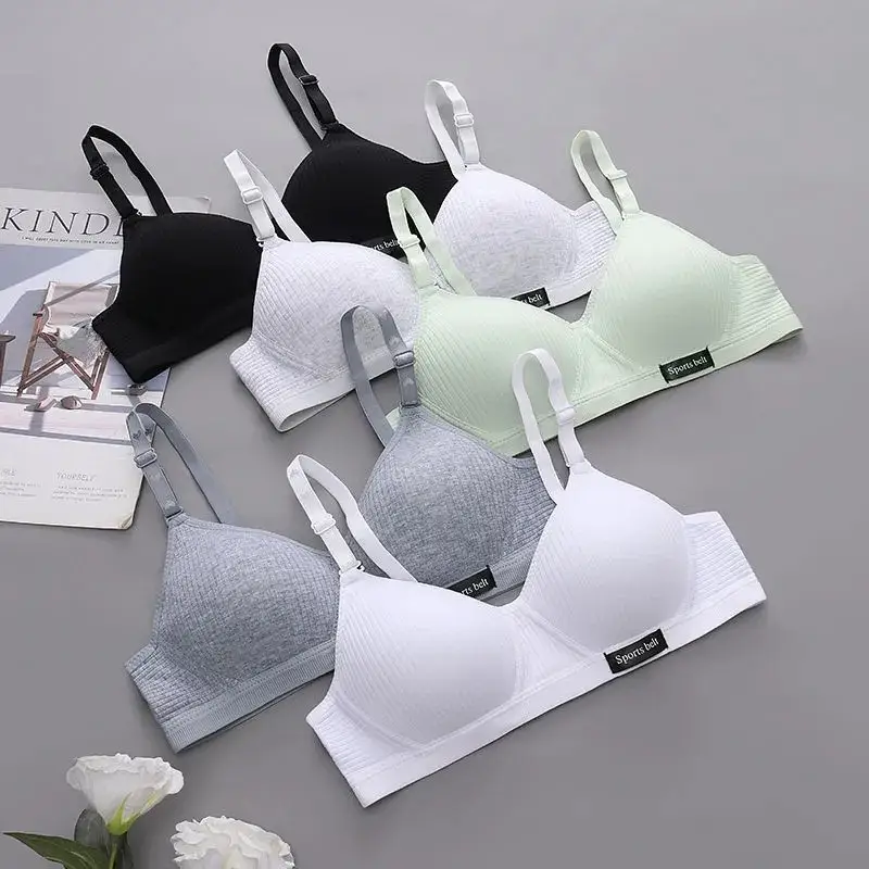Comfortable Seamless Underwear for Girls in Their Developmental Stage, High School Students, Small Busts, Push-Up, No Underwire Bra, Thin Style — feature 1