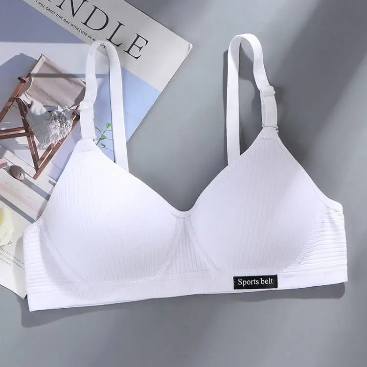 Comfortable Seamless Underwear for Girls in Their Developmental Stage, High School Students, Small Busts, Push-Up, No Underwire Bra, Thin Style