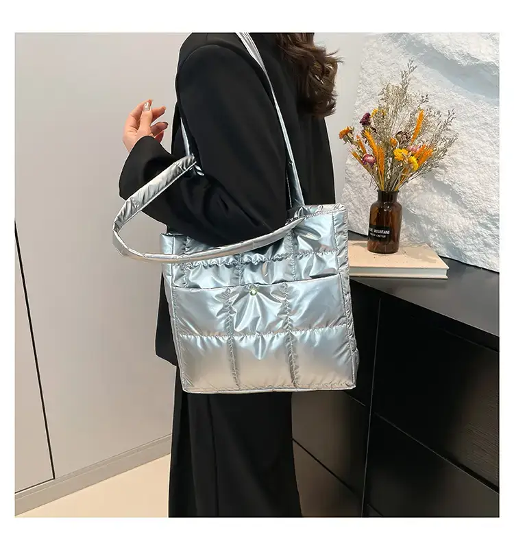 Silver Puffer Shoulder Bag for Women 2026 — feature 32