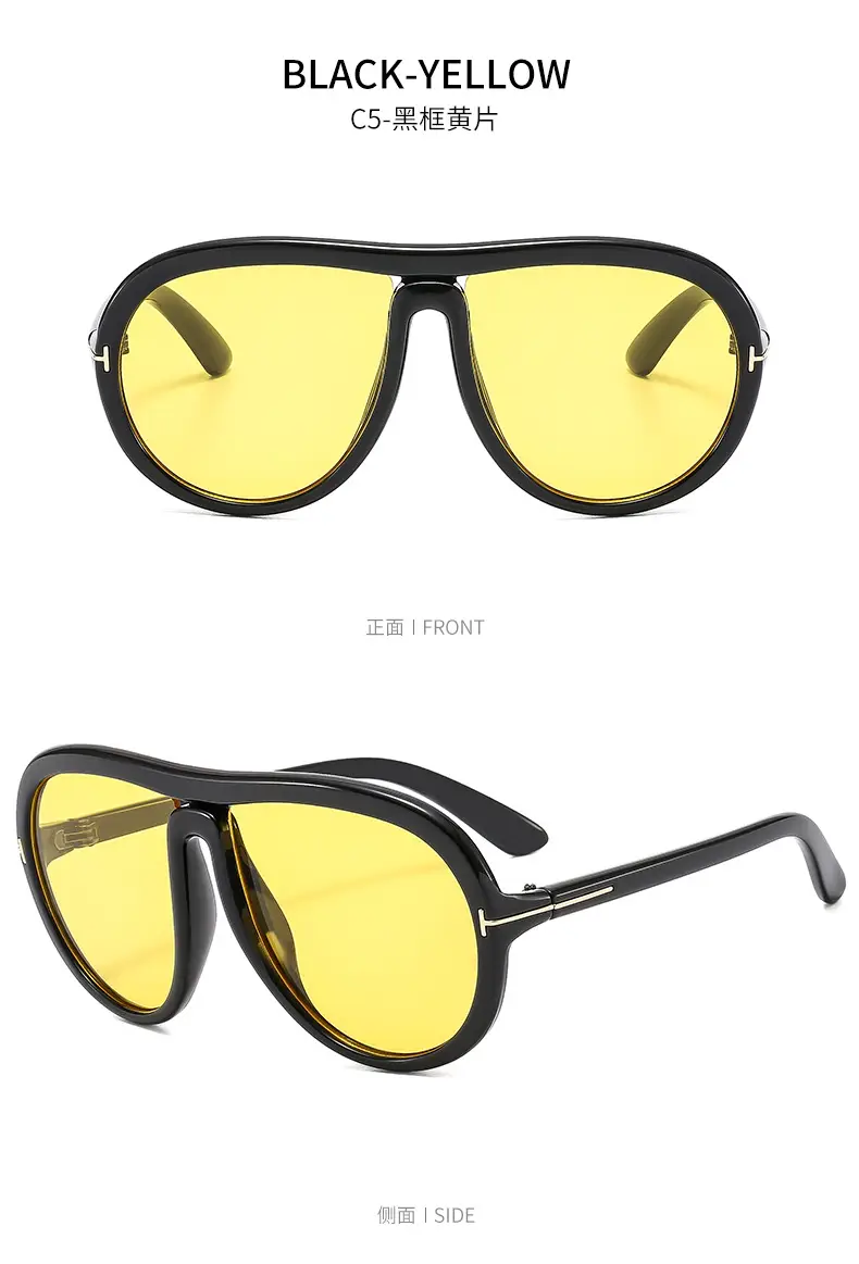 Pink Tilted Aviator Sunglasses for Men Women — feature 11