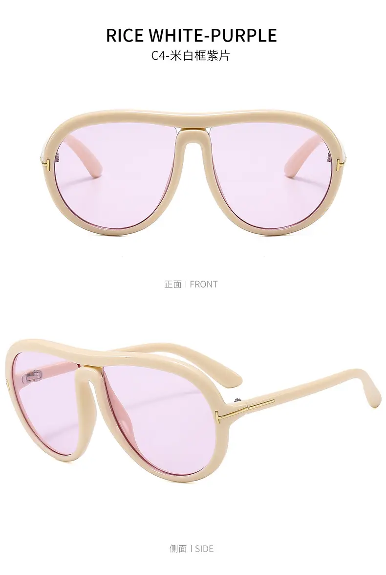 Pink Tilted Aviator Sunglasses for Men Women — feature 12