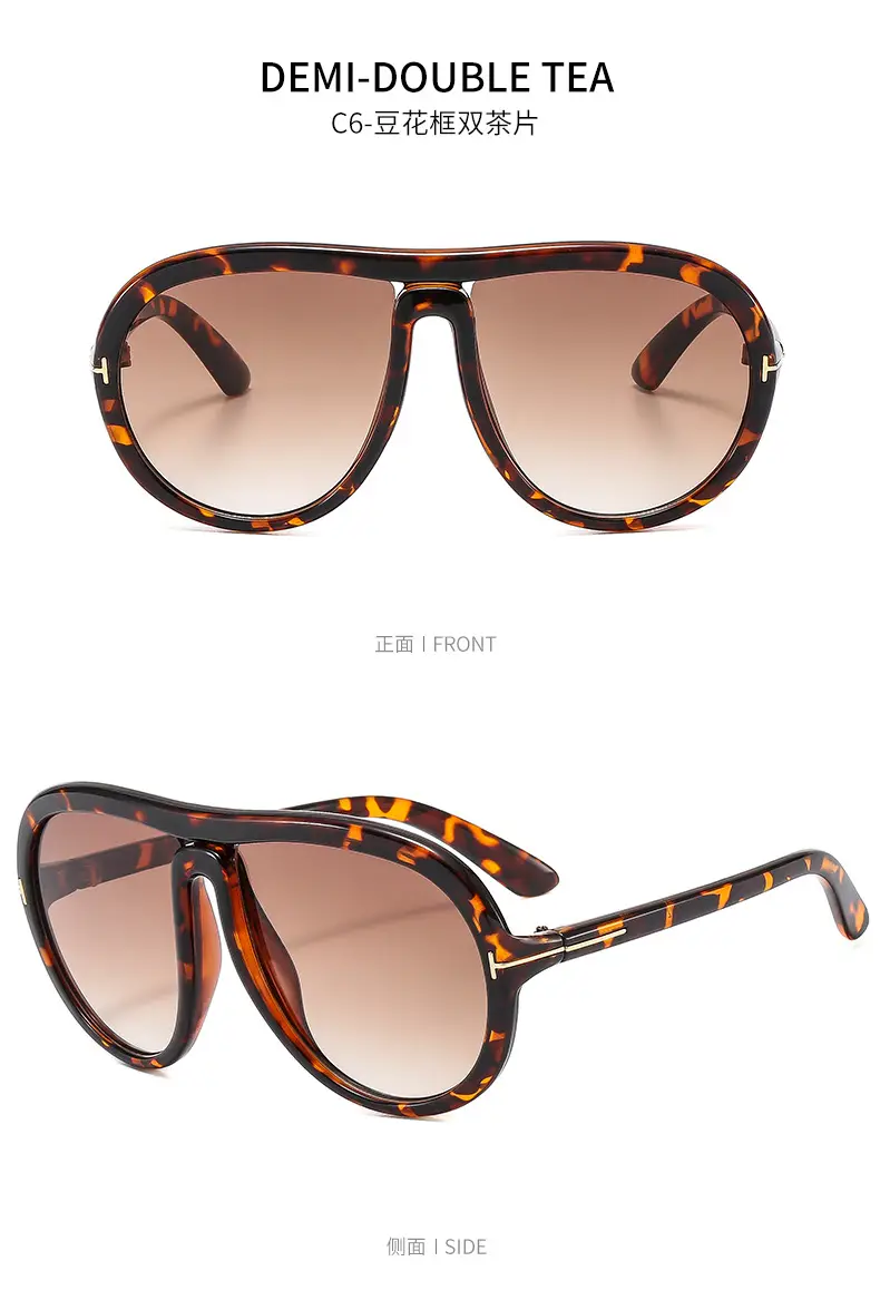 Pink Tilted Aviator Sunglasses for Men Women — feature 14