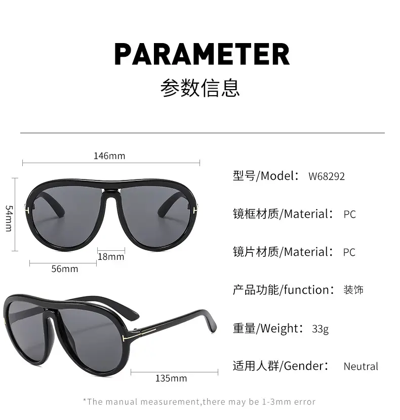 Pink Tilted Aviator Sunglasses for Men Women — feature 7