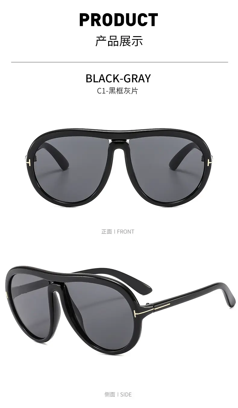 Pink Tilted Aviator Sunglasses for Men Women — feature 9