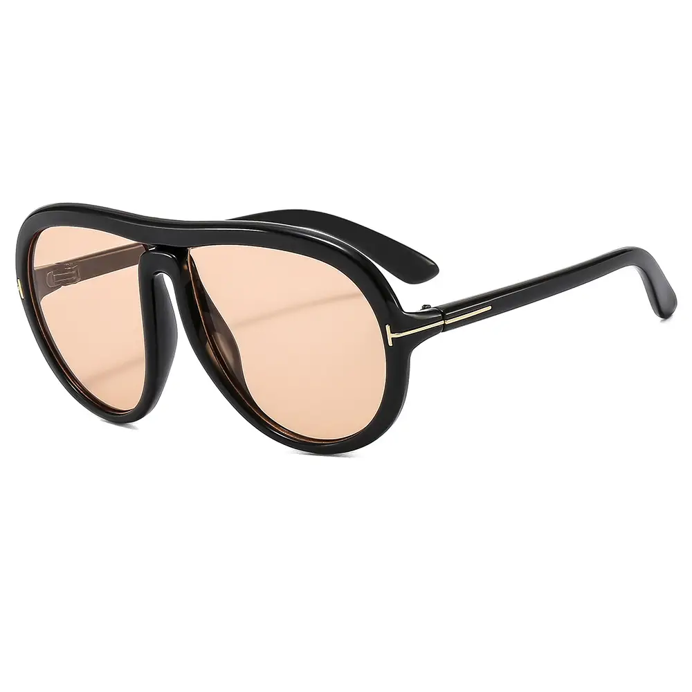 Pink Tilted Aviator Sunglasses for Men Women - Image 2