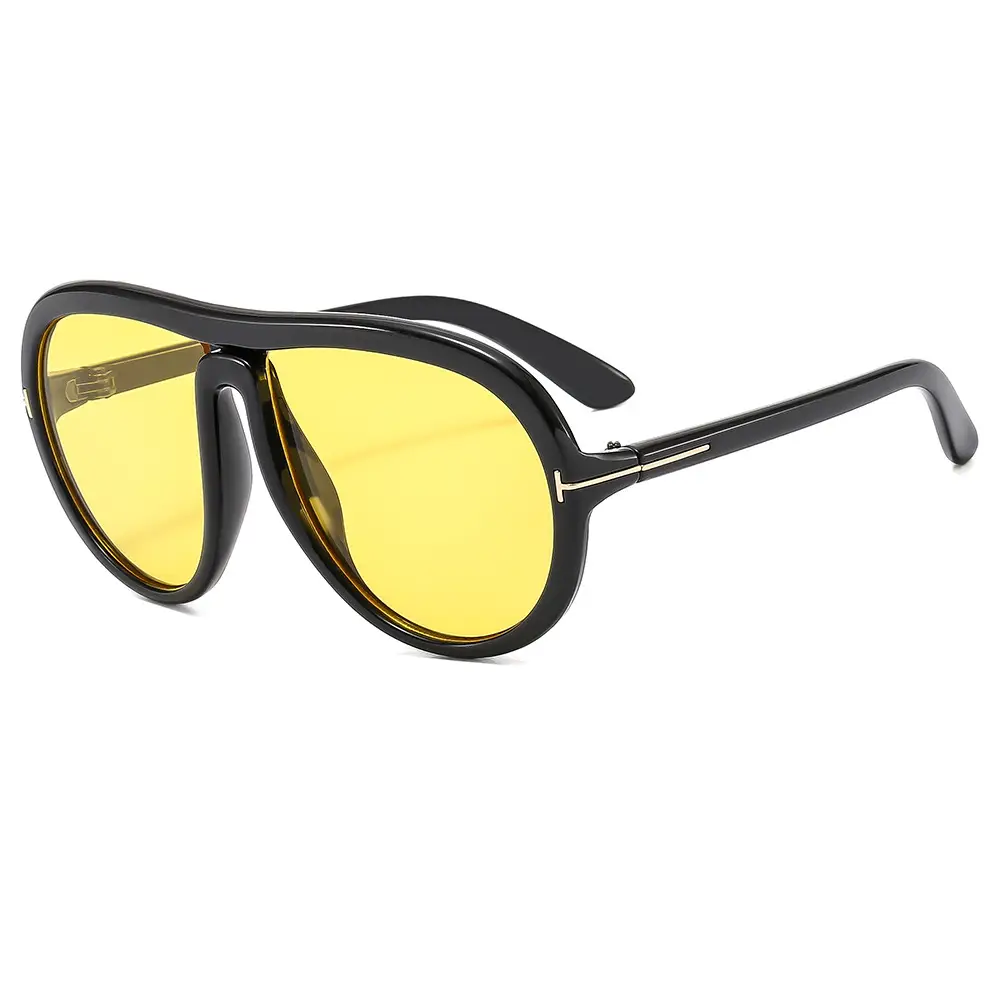 Pink Tilted Aviator Sunglasses for Men Women - Image 3