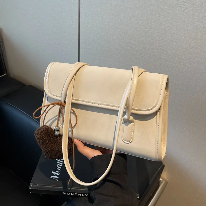 Women's Green Suede Shoulder Bag 2024 New Winter All-match - Image 4