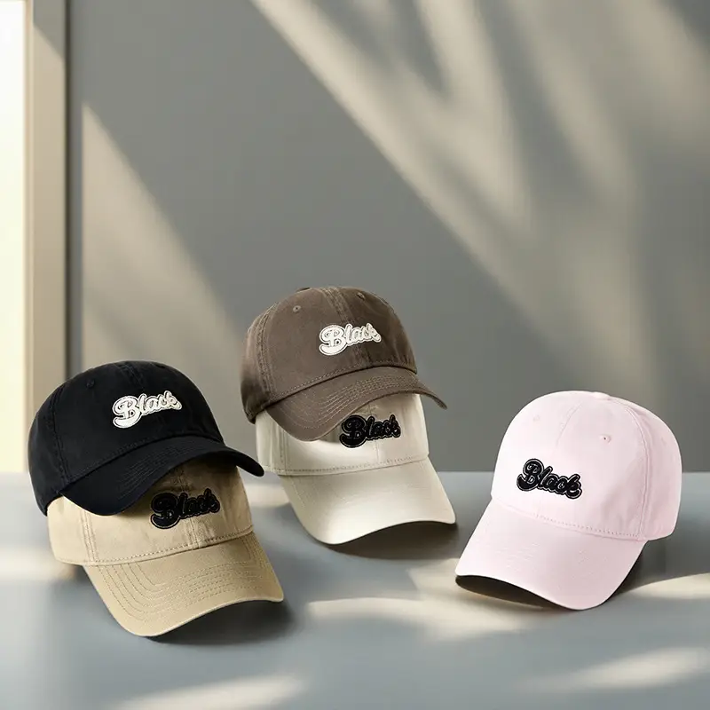 Vintage Korean Embroidered Beige Cap for Women - Image 6