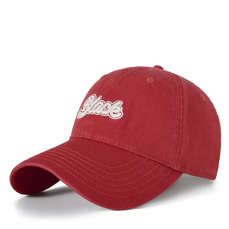 Vintage Korean Embroidered Beige Cap for Women - Image 2