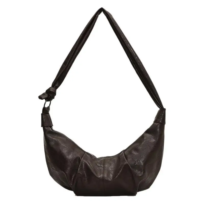 Brown Leather Shoulder Bag for Women Casual Crossbody - Image 9