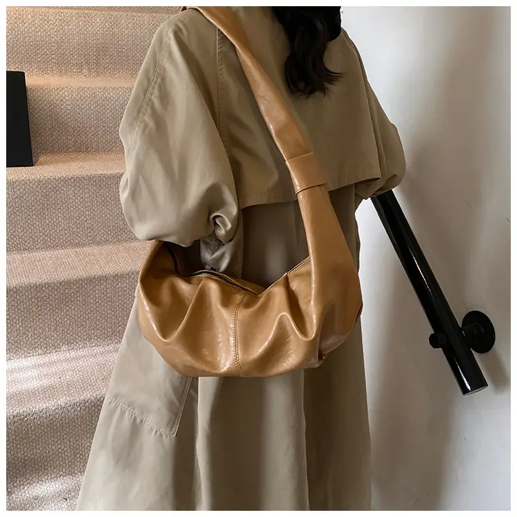 Brown Leather Shoulder Bag for Women Casual Crossbody — feature 21