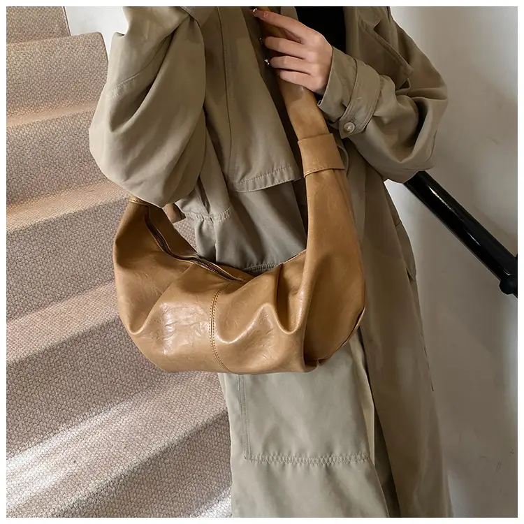 Brown Leather Shoulder Bag for Women Casual Crossbody — feature 24