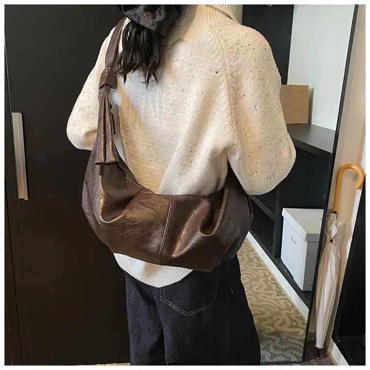 Brown Leather Shoulder Bag for Women Casual Crossbody — feature 29