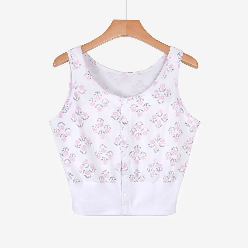 Middle-Aged and Elderly Women's Summer Cotton Short Loose Large-Size Cotton Bra-Style Underwear for Mothers and Elderly
