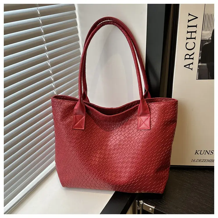 Women Woven Shoulder Bag Large Capacity Brown — feature 22