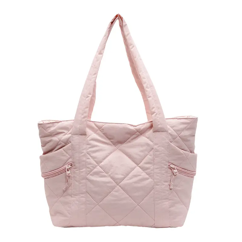 Women Rhombic Cotton Shoulder Bag 2024 New Korean Style Large Capacity - Image 11