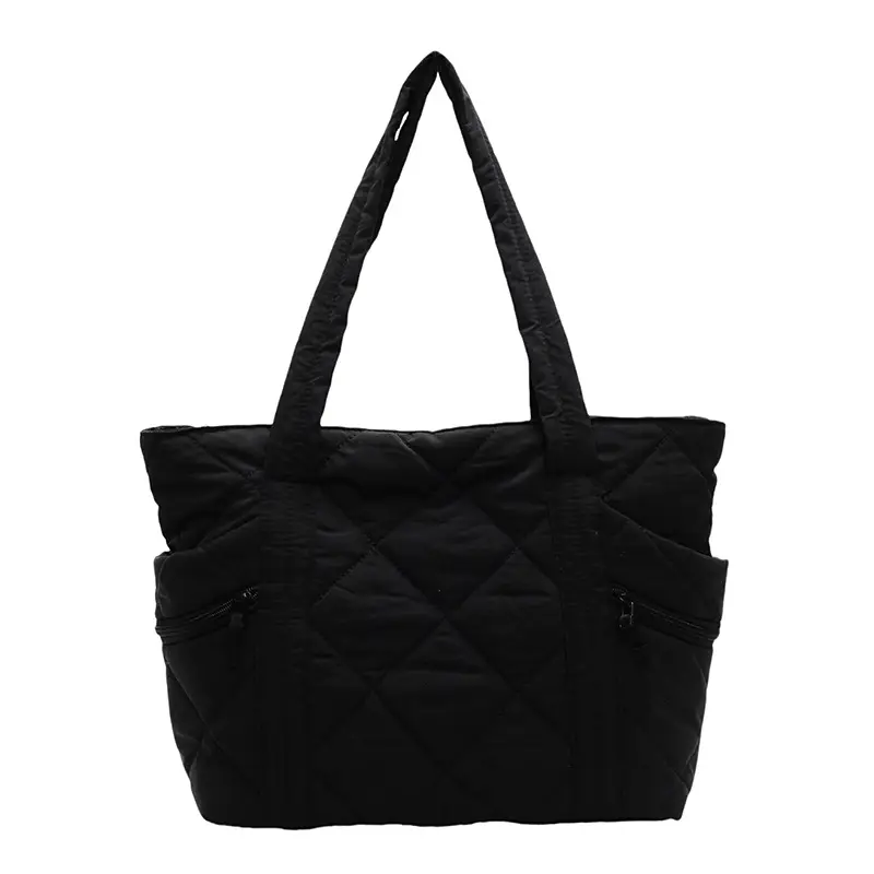 Women Rhombic Cotton Shoulder Bag 2024 New Korean Style Large Capacity — feature 46