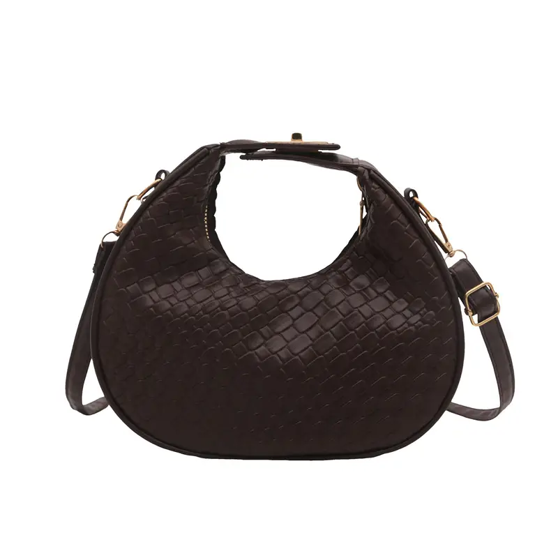 Vintage Women's Woven Shoulder Bag Brown 2024 - Image 2