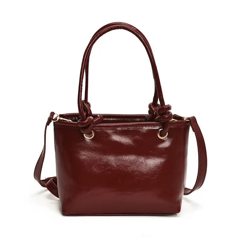 Retro Textured Brown Shoulder Bag 2024 Winter New - Image 4