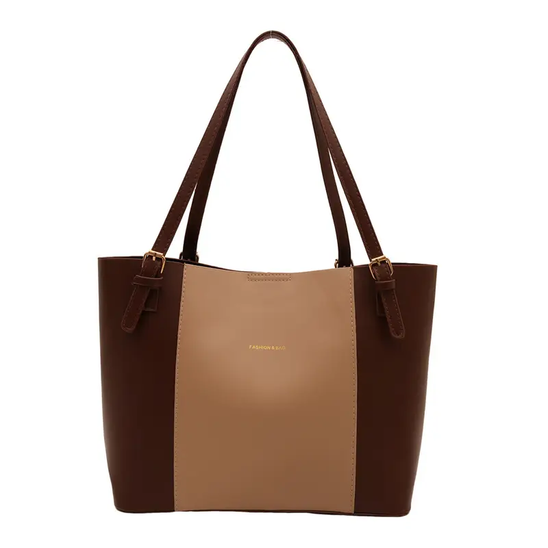 Women's Brown Leather Shoulder Bag with Top Handle - Image 11