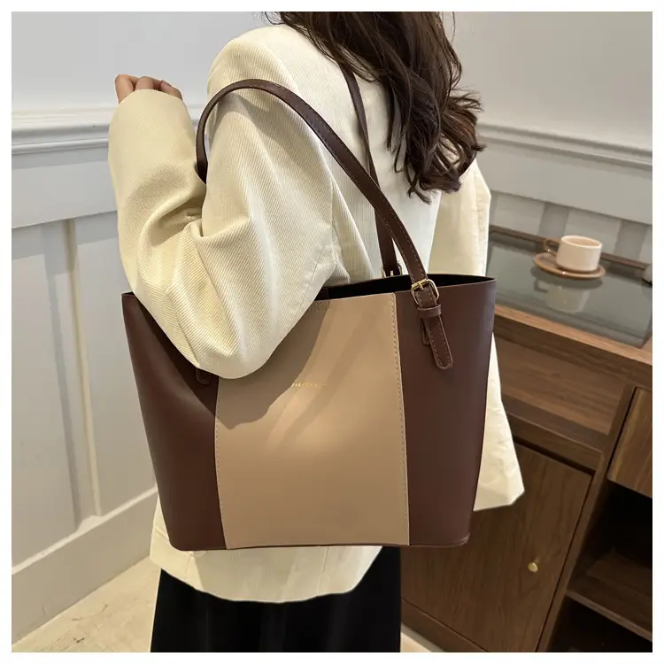 Women's Brown Leather Shoulder Bag with Top Handle — feature 16