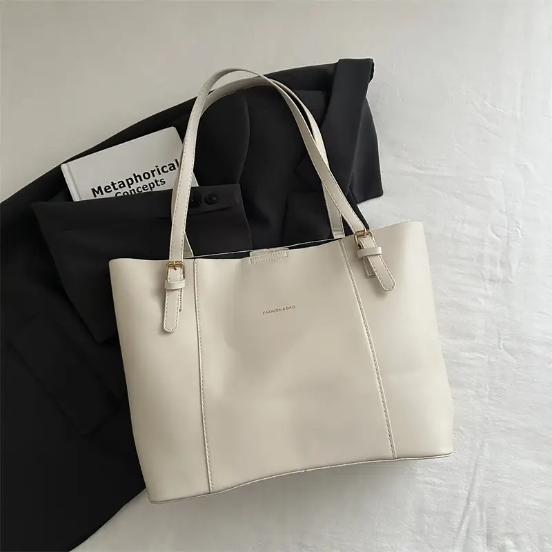 Women's Brown Leather Shoulder Bag with Top Handle - Image 4