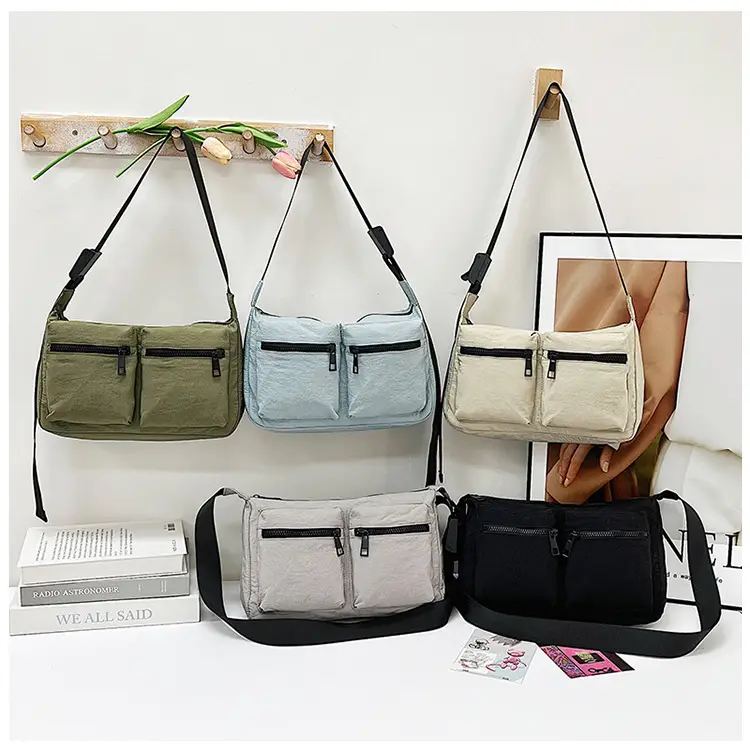 Korean Style Crossbody Bag Women 2024 Nylon Multi-Pocket — feature 1