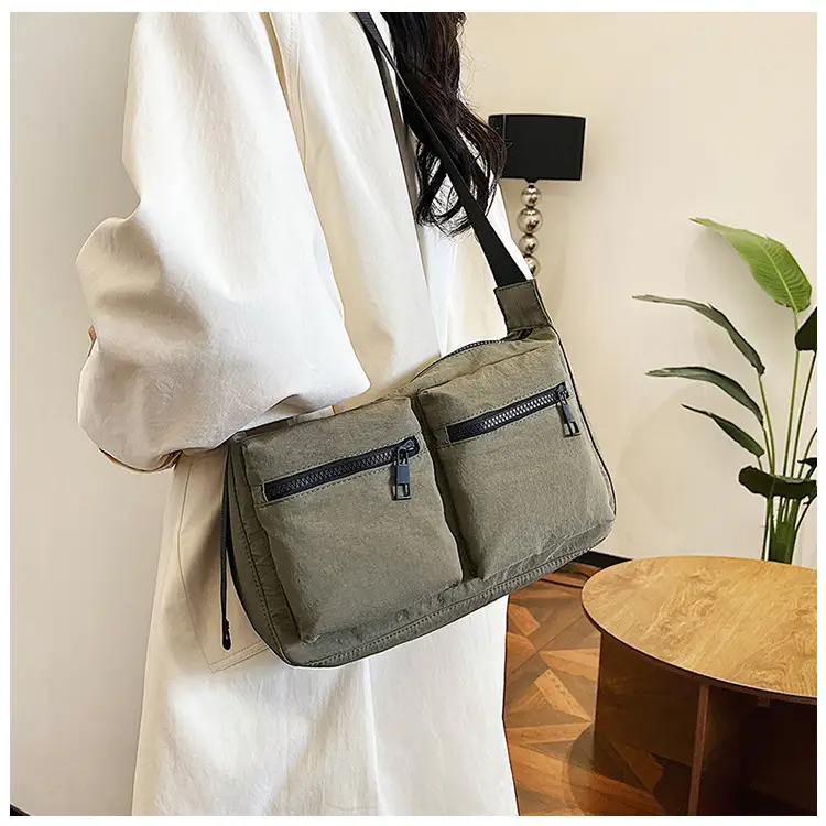 Korean Style Crossbody Bag Women 2024 Nylon Multi-Pocket — feature 32