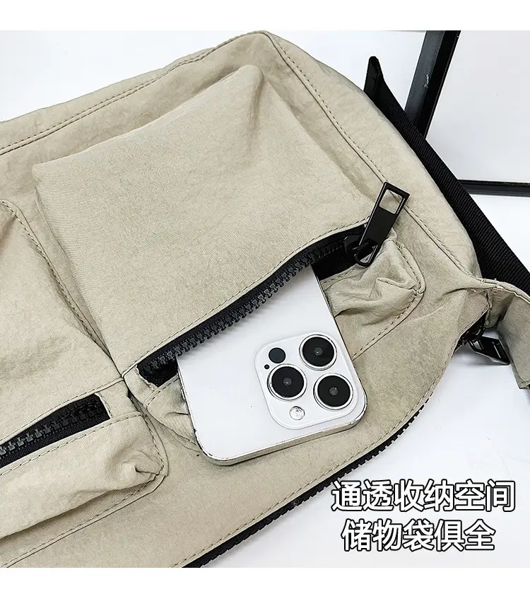 Korean Style Crossbody Bag Women 2024 Nylon Multi-Pocket — feature 7