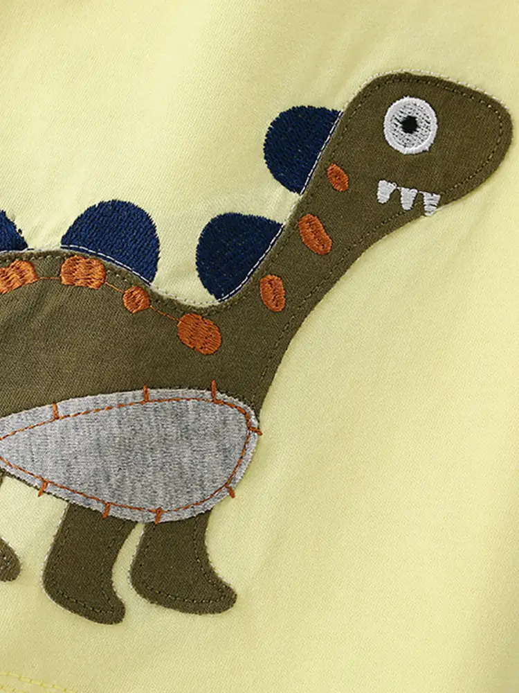 Malwee Boys Dinosaur T-Shirt Yellow Summer Wear
