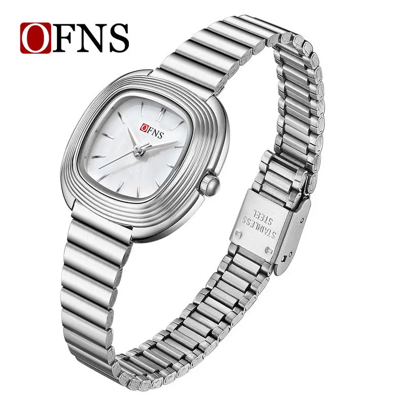O'FNS Rose Gold Women's Quartz Watch with Chain Strap