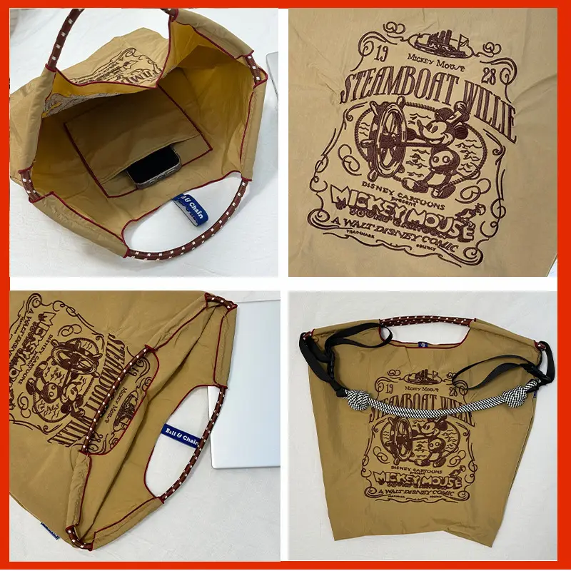 Custom Embroidered Canvas Tote Bag with Logo Print - Image 4