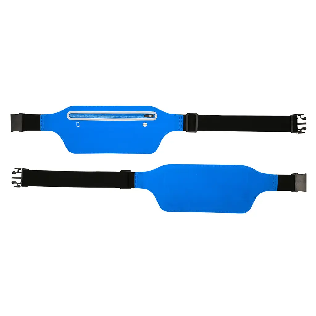 Men's Waterproof Marathon Fitness Waist Bag Black Lycra